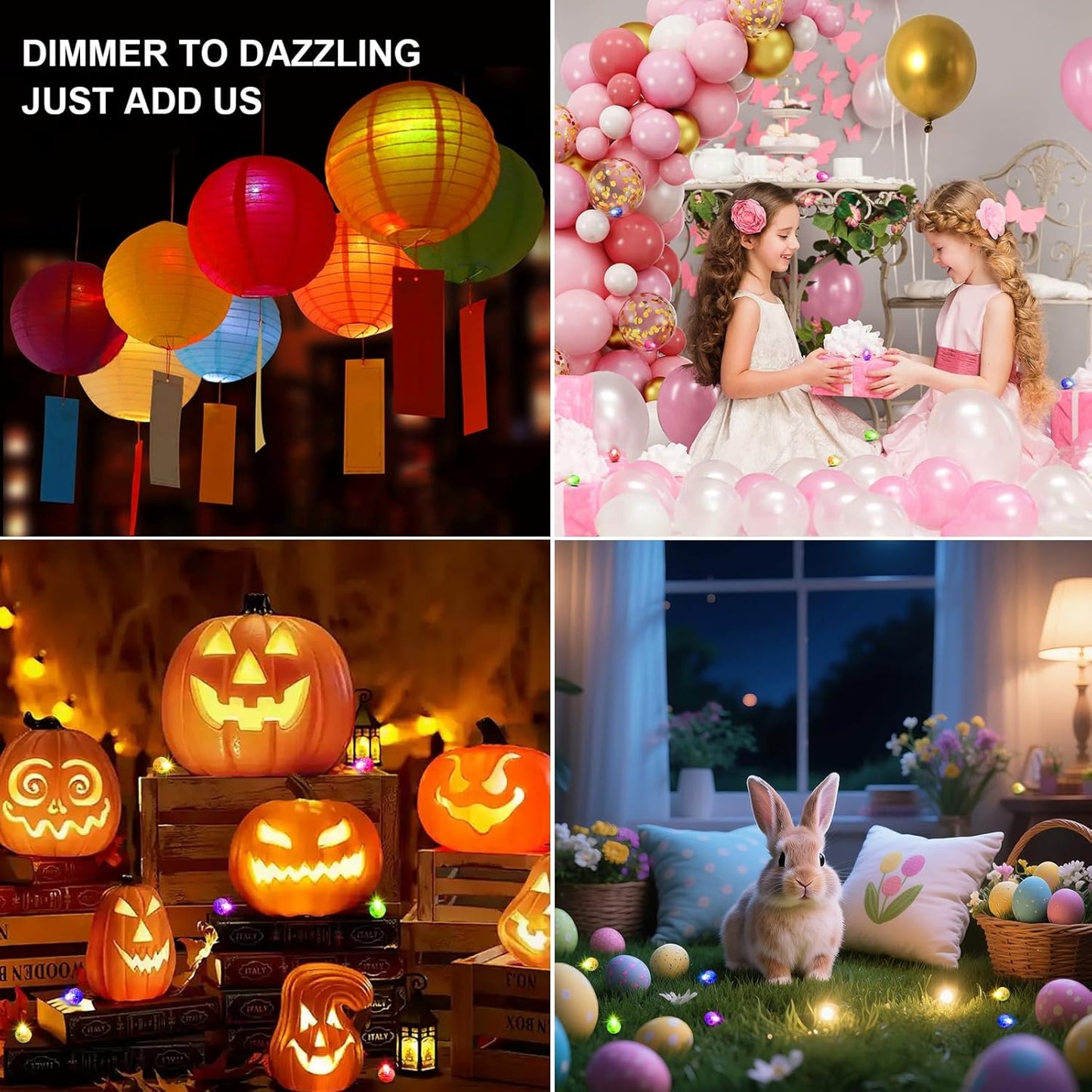 Aogist 100Pcs Yellow Balloon Lights with Hook,Long Standby Time,Waterproof Mini Light for Birthday Party Wedding Christmas Halloween Easter Decorative (Steady)