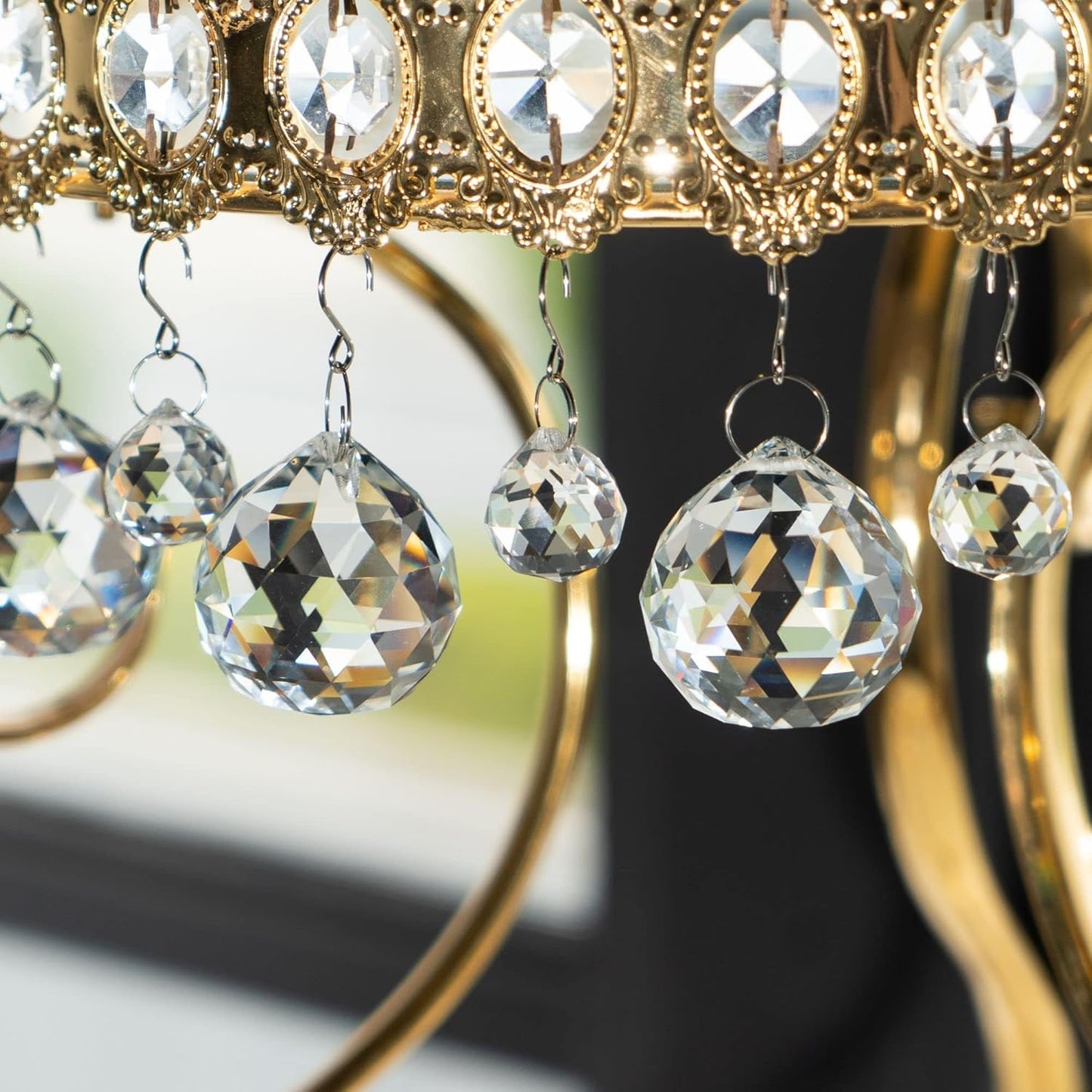 40mm 10Pack Crystal Ball Prism 1.57 Inch Decorative Ball for Chandelier Window Suncatcher Rainbow Maker