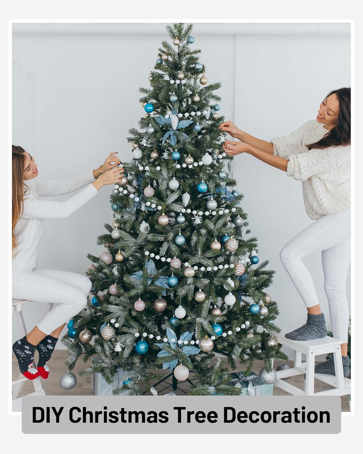 Iridescent Acrylic Crystal Garland, 49FT Diamond-Shaped Beads for Wedding Decorations, DIY Projects