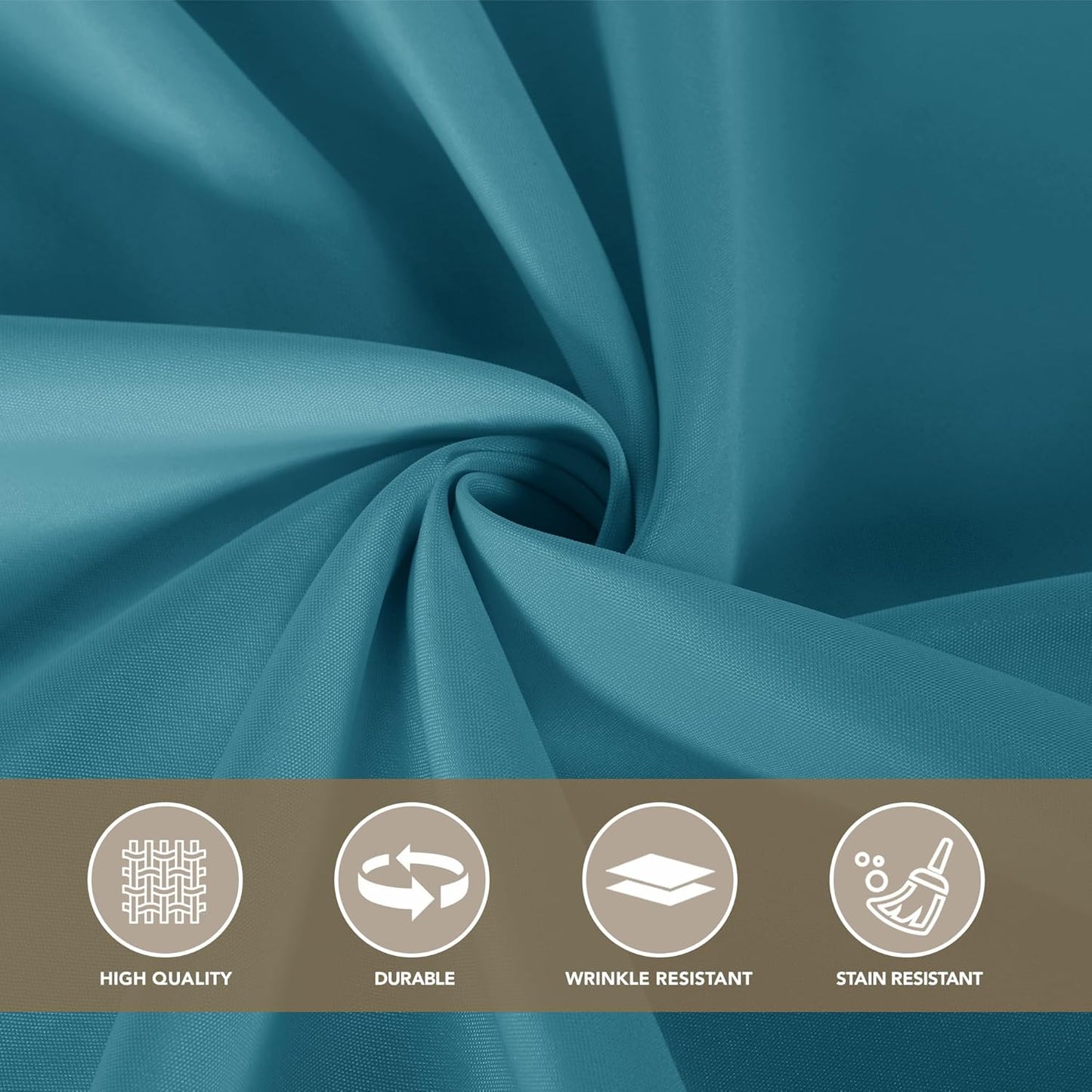 sancua Square Tablecloths 85x85 Inch - Teal Fabric Table Cloth for Square or Round Tables, Washable Polyester Table Cover for Outdoor Party, Birthday, Buffet, Resturant