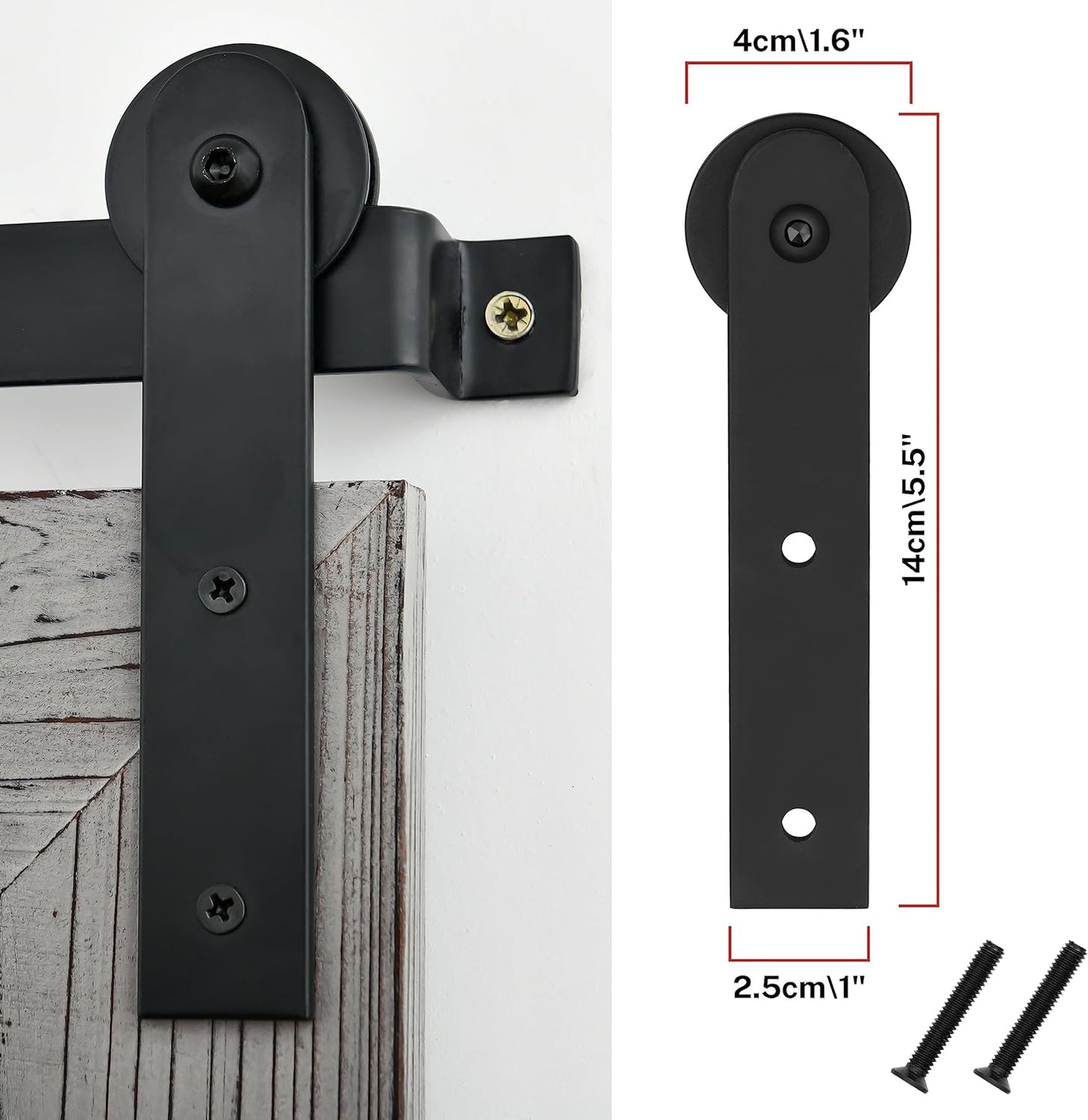 COGOOD Farmhouse Barn Door Mirror - 25 x 38 Rustic Bathroom Mirror for Living Room, Entryway, Vanity Wall Decor (Grey)