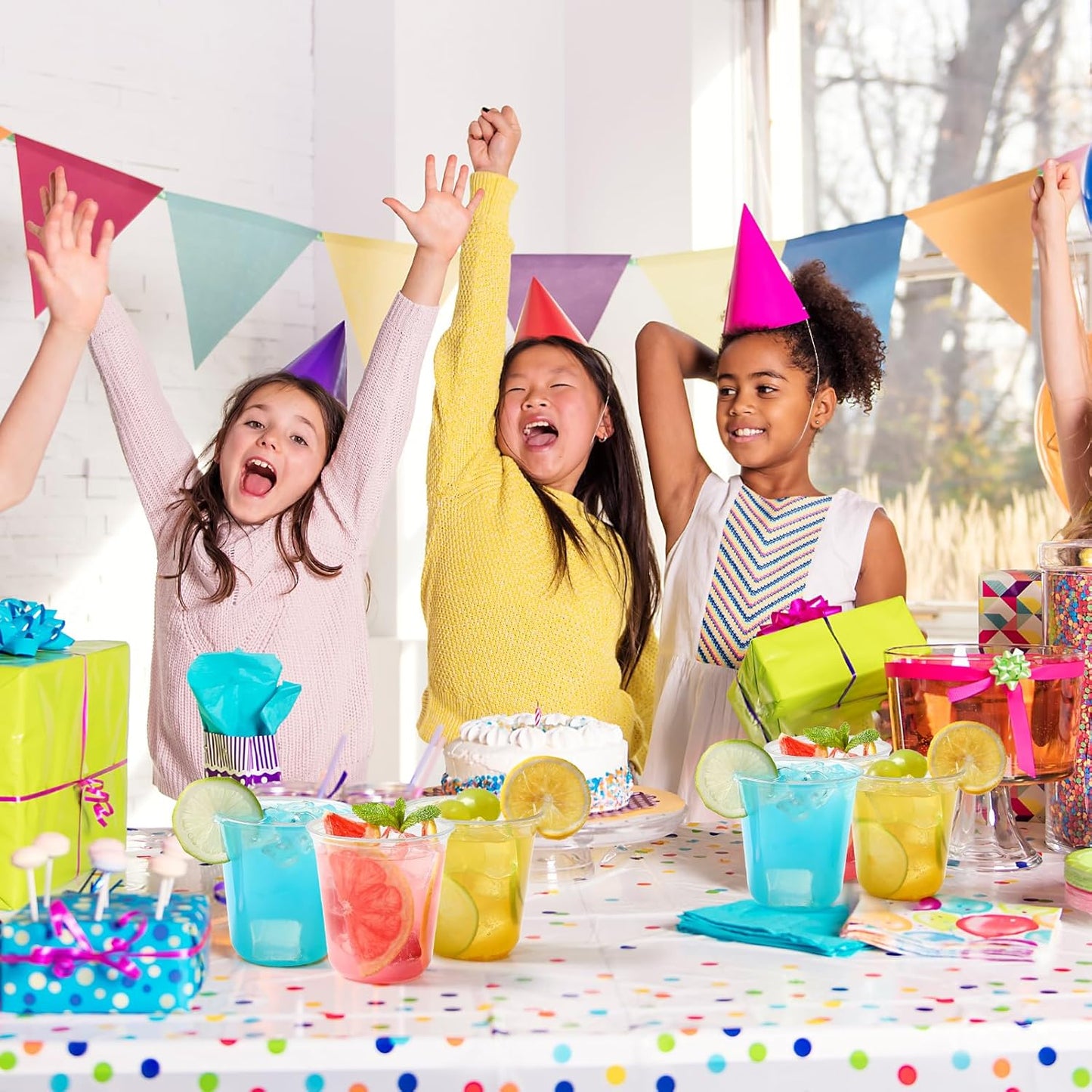 100 Pcs 12oz Disposable Stemless Clear Plastic Cups Crystal Plastic Wine Glasses Round Bottom Cold Drinking Cocktail Party Cups for Meeting Weddings Birthdays Christmas Party Supplies