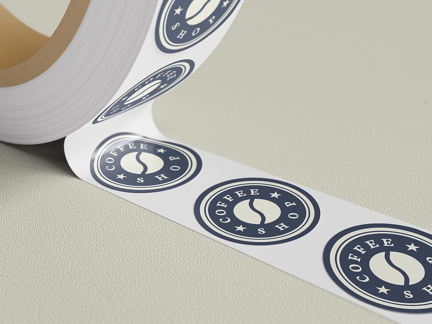 Custom Stickers Label Rolls, Build Your Own Stickers/Labels Any Design Premium Gloss BOPP Sticker, Personalized for Business Logo, Printed Sticker Labels 50+