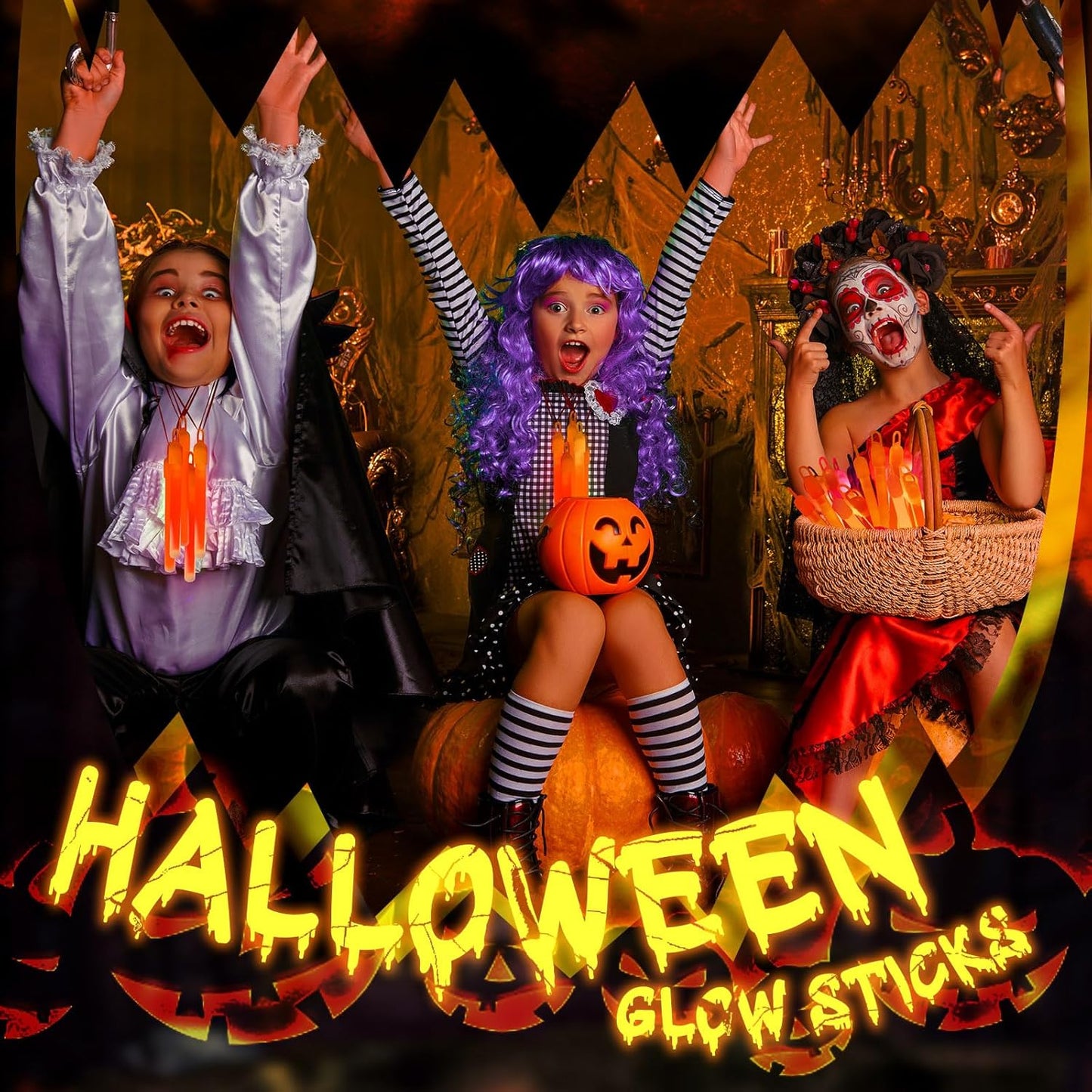 Lewtemi 4" or 6" 100 Pack Bright Glow Sticks Bulk, Glow in The Dark Party Supplies Birthday and Holidays Party Favors