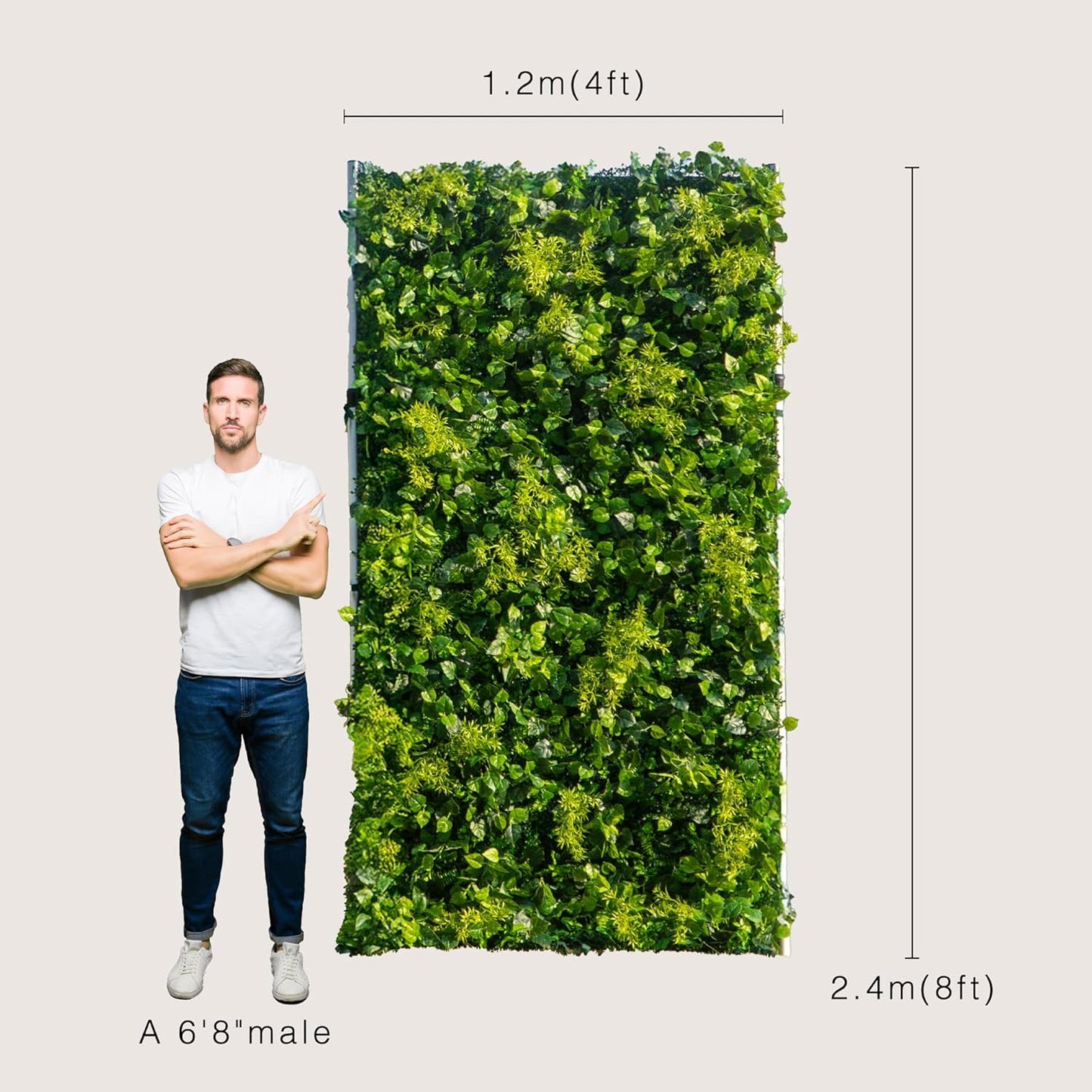 Artificial Luxury Flower Wall Panels, Gorgeous 3D Silk Floral Backdrop for Wedding, Baby Show, Party and Home Decor, Quick Assembly/Storage, Eco & Pet Friendly, 2 pcs, Each Panel 2 * 8 ft.