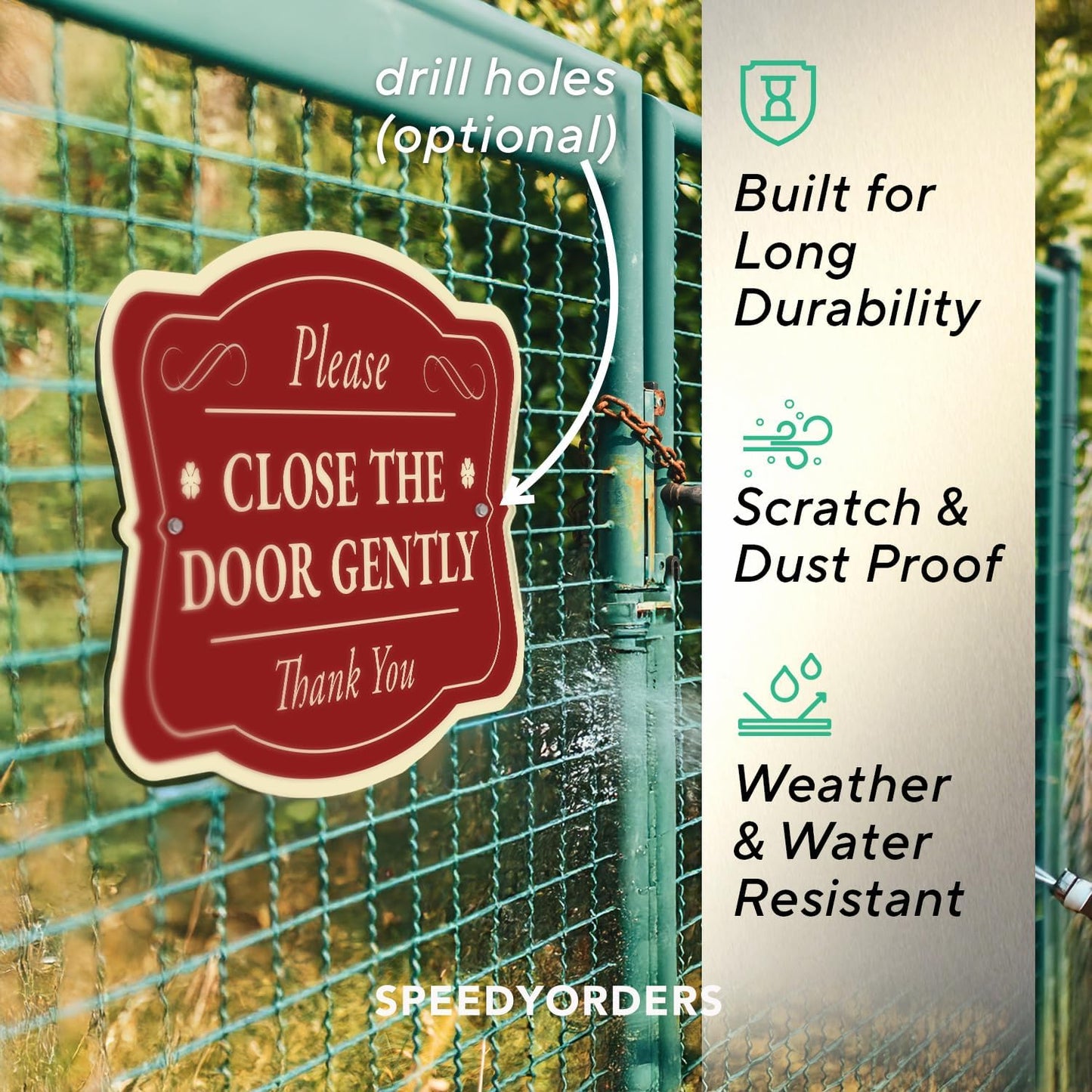 Custom Decorative Outdoor Metal Sign - Personalized Aluminum Driveway Sign, Waterproof, Made in USA - Design 3 Red Brick 42x28 In