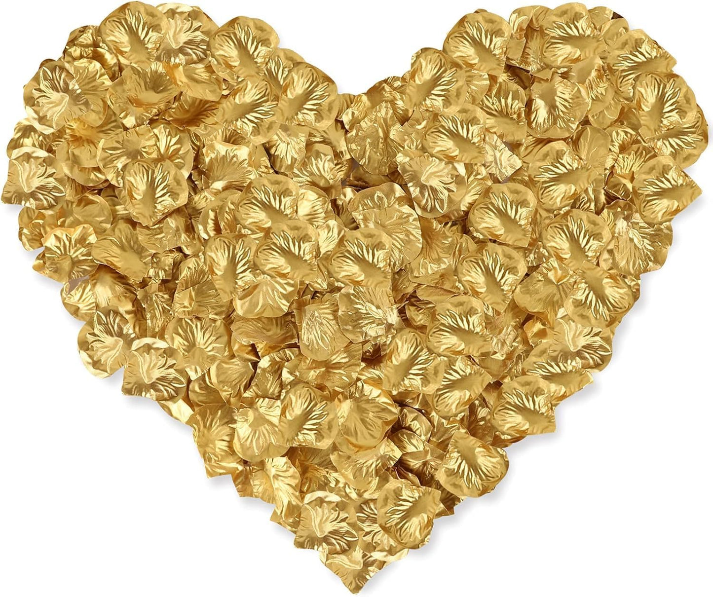 1000 Pcs Artificial Fake Rose Petals,Flower Petals for Romantic Night, Engagement, Party, Wedding, Event Flower Decorations, in Bulk(Gold)