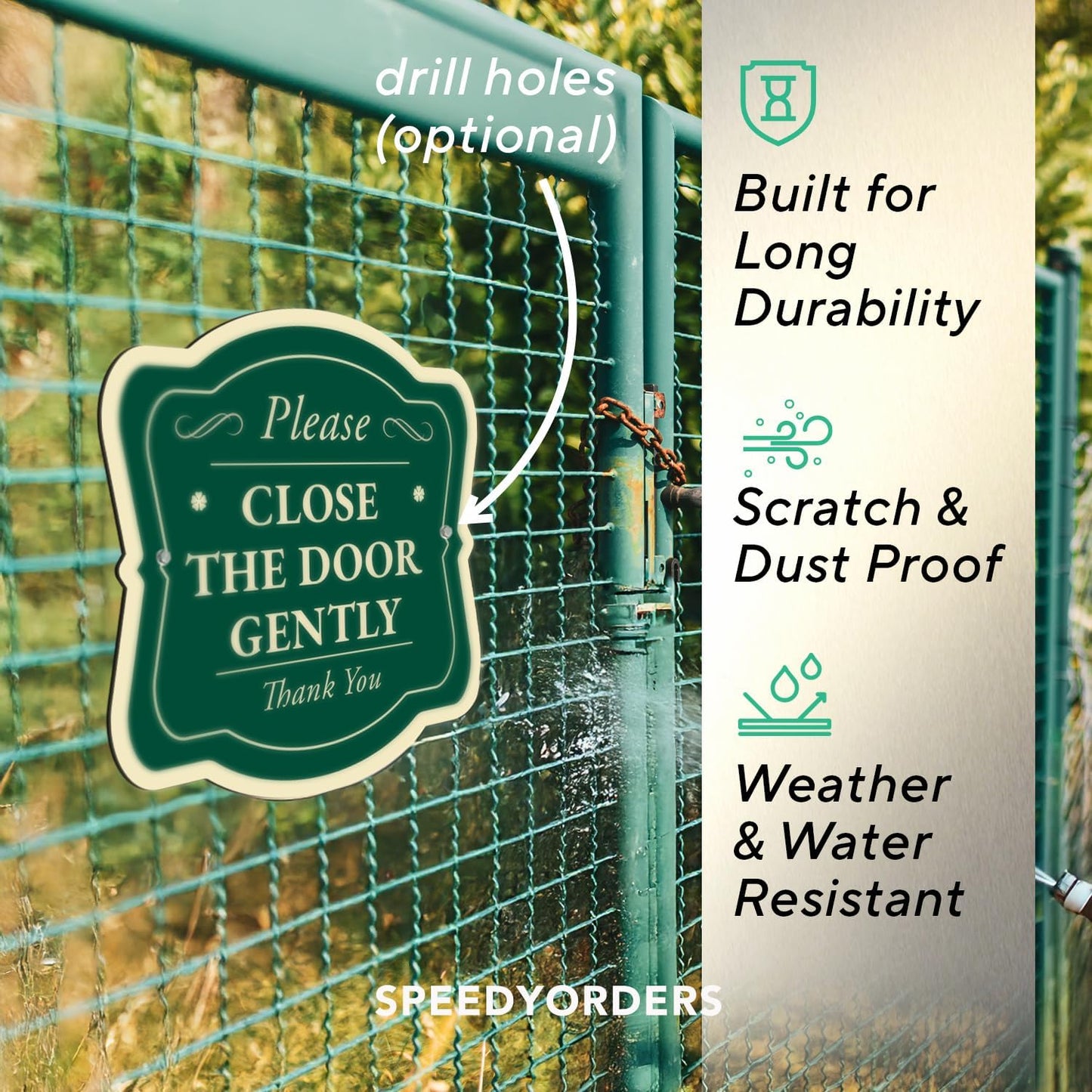 Custom Decorative Outdoor Metal Signs, Personalized Aluminum Driveway Signs, Waterproof Made in USA, Forest Green 24x24 In