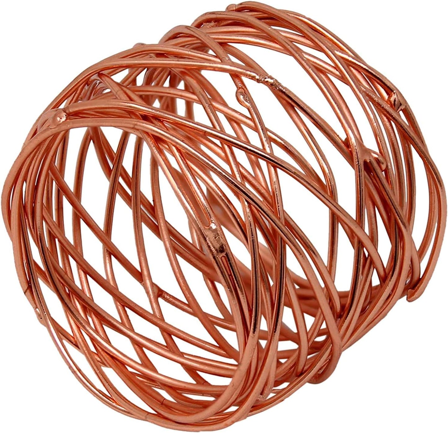 Handmade Round Mesh Napkin Rings Holder for Dinning Table Parties Everyday, Set of 12