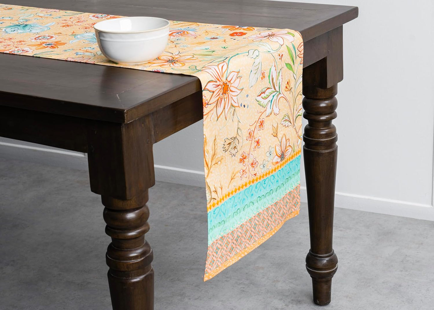 Maison d' Hermine Table Runner 100% Cotton Double Layer Table Runners 108 inches Long Decorative for Home Kitchen Dining Party Wedding Bridal Shower Spring Summer (Luxury Loft – Peach, 14.50" x 108")