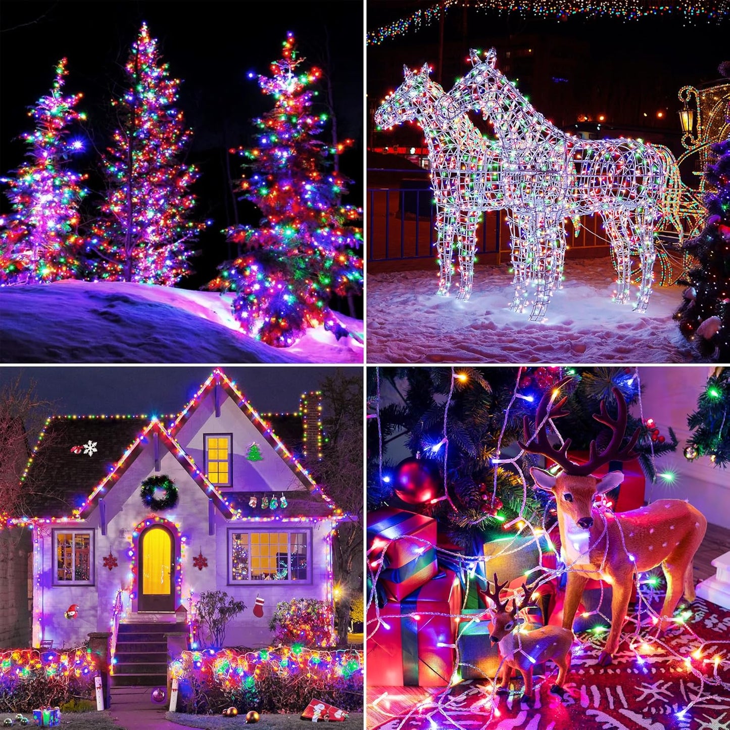 328 FT 1000 LED Christmas Lights Outdoor, 8 Lighting Modes String Lights with Remote, Christmas Light for Outside Wedding Party Classroom Holiday Decor(Multicolor)