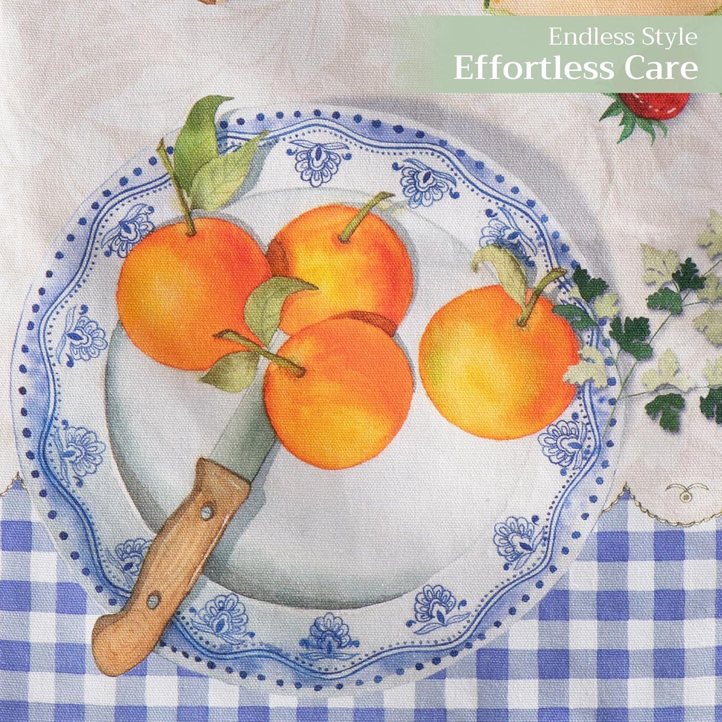 Maison d' Hermine Table Runner 100% Cotton Double Layer Table Runners 72 inches Long Decorative for Home Kitchen Dining Party Baby Shower Wedding Bridal Shower Spring Summer (Gourmand, 14.50" x 72")