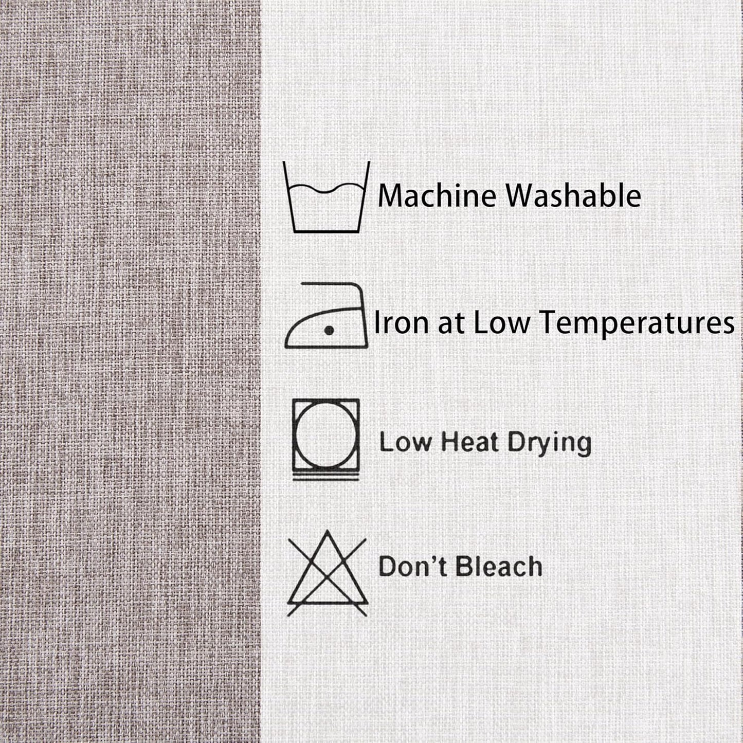 Hiasan Faux Linen Rectangle Tablecloth - Spill Wrinkle and Stain Resistant Washable Table Cloth for Kitchen Dining Room Holiday Dinner, Stone, 70 x 90 Inch