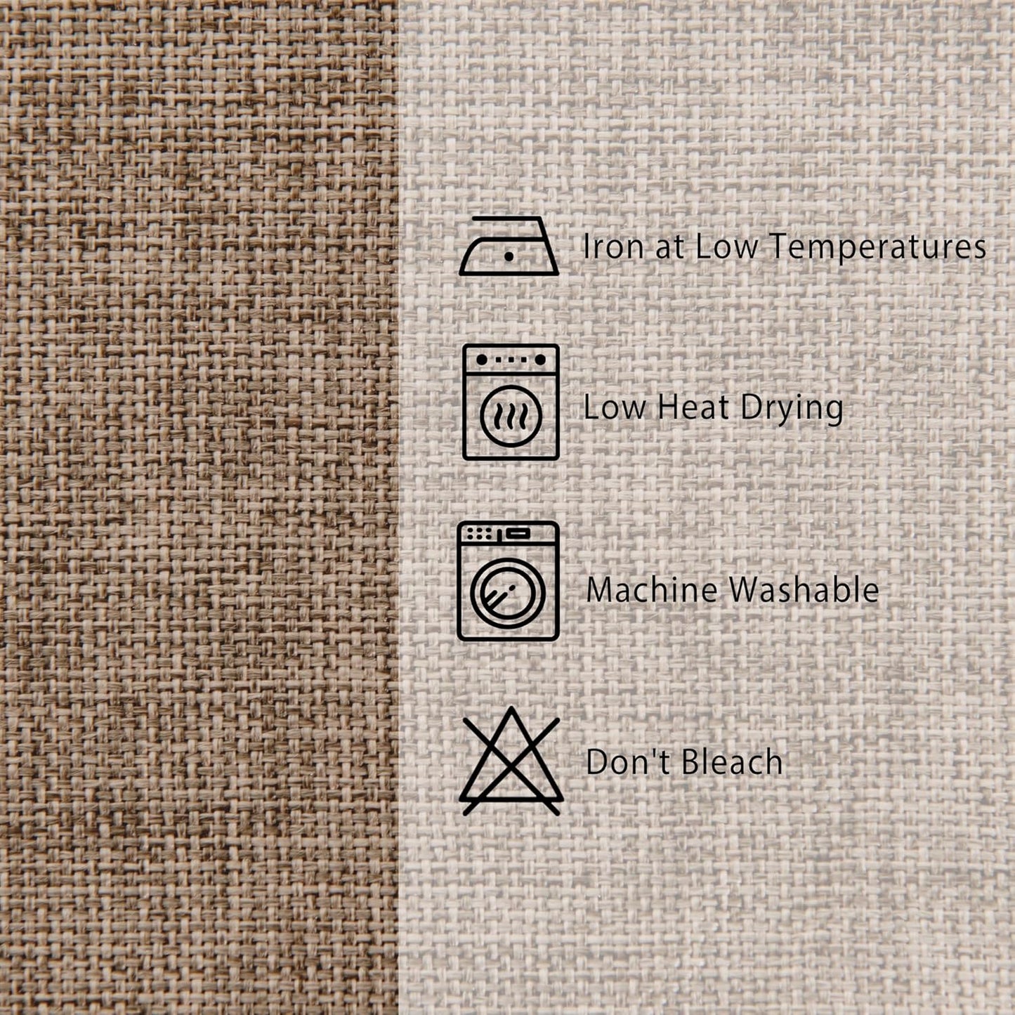 Hiasan Faux Linen Rectangle Tablecloth - Wrinkle and Stain Resistant Washable Table Cloth for Kitchen Dining Room Holiday Table Cover for Party Dinner, Khaki, 70 x 108 Inch