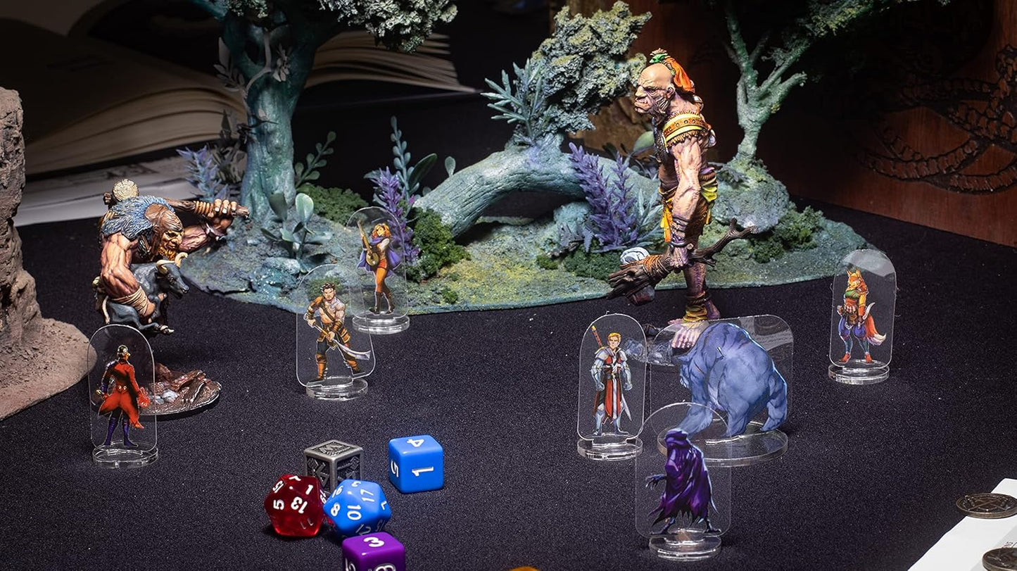 Arcknight Flat Plastic Miniatures: Mankind; 62 Unique Human-Themed Minis for DND 5e and Pathfinder; Affordable, Skinny Figurines for Dungeons and Dragons and Other Tabletop RPG Games