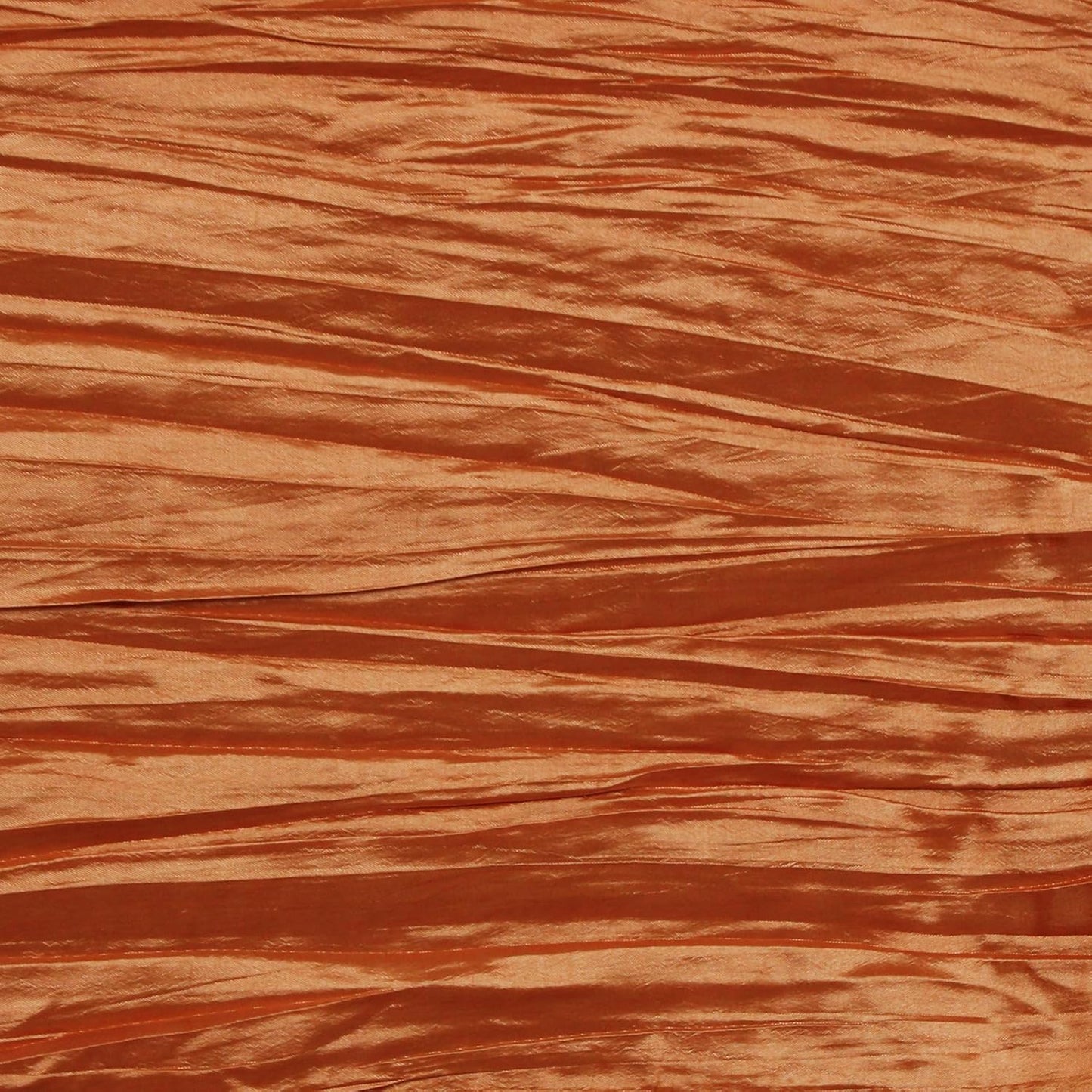 YOUR CHAIR COVERS - 90 x 132 inch Rectangular Crinkle Taffeta Tablecloth - Burnt Orange, Rectangle Table Linens for 6 ft Rectangular Tables, Wedding Crushed Table Cloth