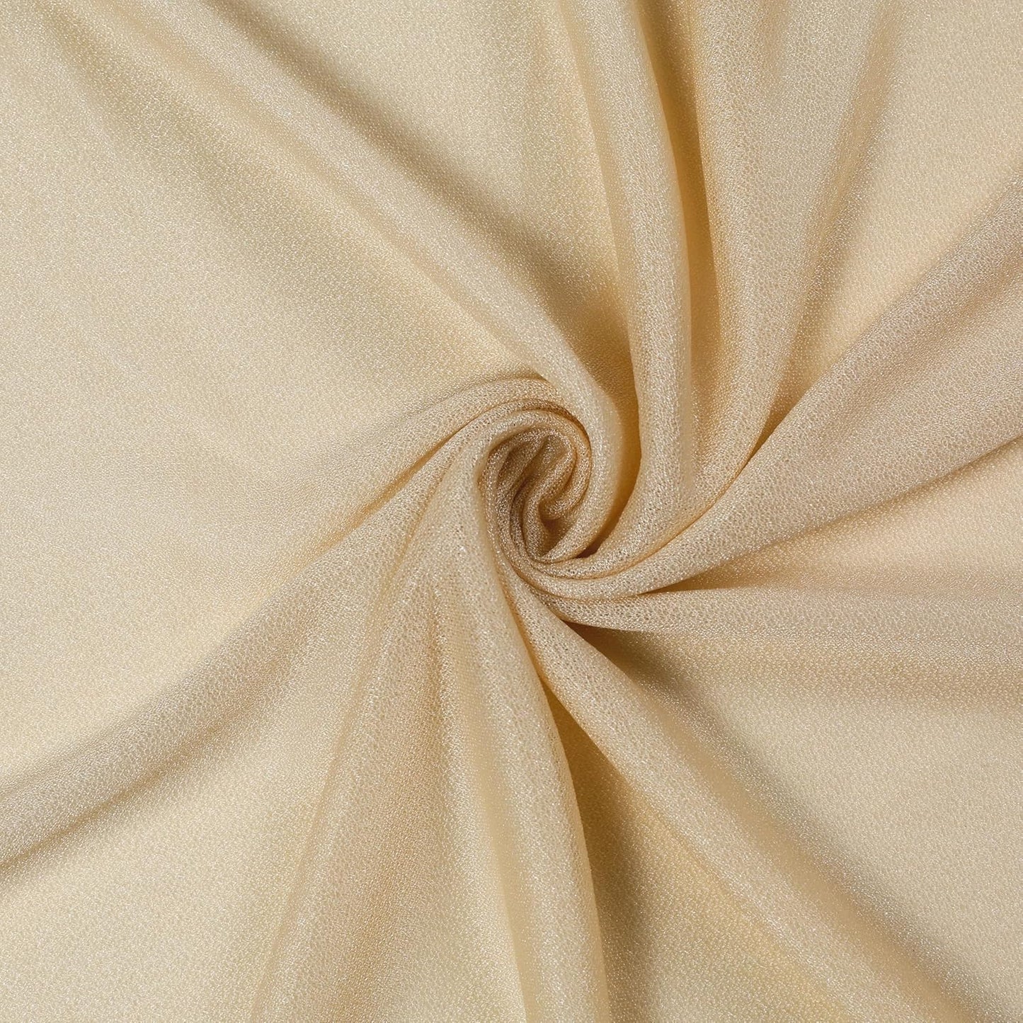 VDS Pack of 1 Panel (30 Inch X 40 Feet) Wedding Arch Draping Fabric Sheer Chiffon Fabric Drapery for Wedding Ceremony Reception Swag Backdrop Canopy Chuppah ARBO Altars Decoration (Champagne)