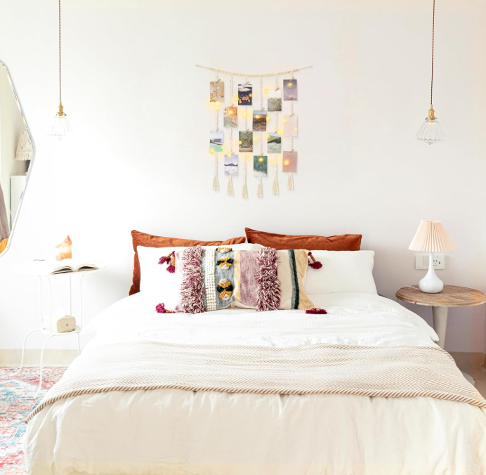 Cozy Boho Wall Decor: Why U.S. Shoppers Love the Mkono Macrame Photo Display with String Lights