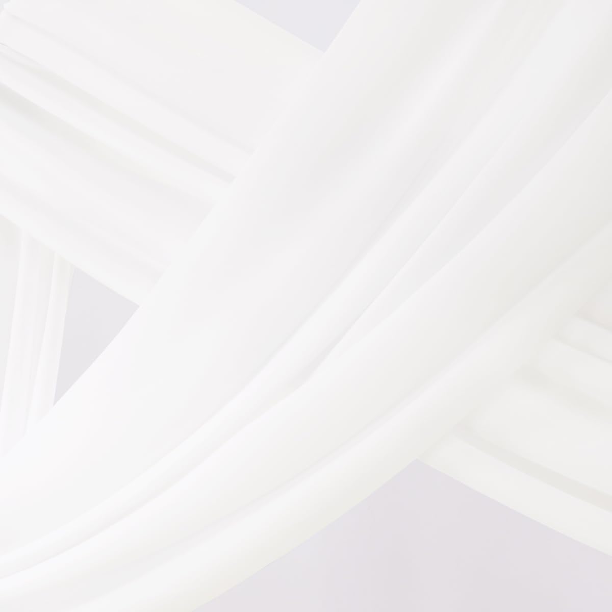 Socomi Wedding Arch Draping Fabric 2 Panels 29" x 19Ft Ivory Sheer Chiffon Curtain Drapes 6 Yards for Wedding Ceremony Birthday Party Decoration