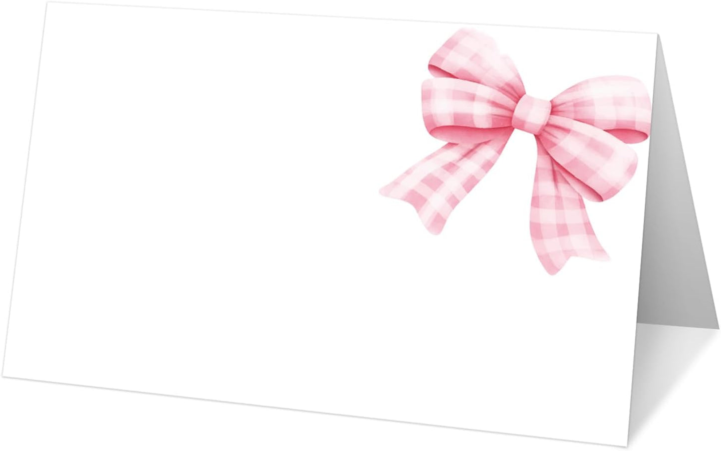 25 Bow Place Cards for Table Seating, Watercolor Wedding Name Place Card, Tent Cards for Birthday Bridal Shower Baby Shower Reception Dinner Party Decorations -A24