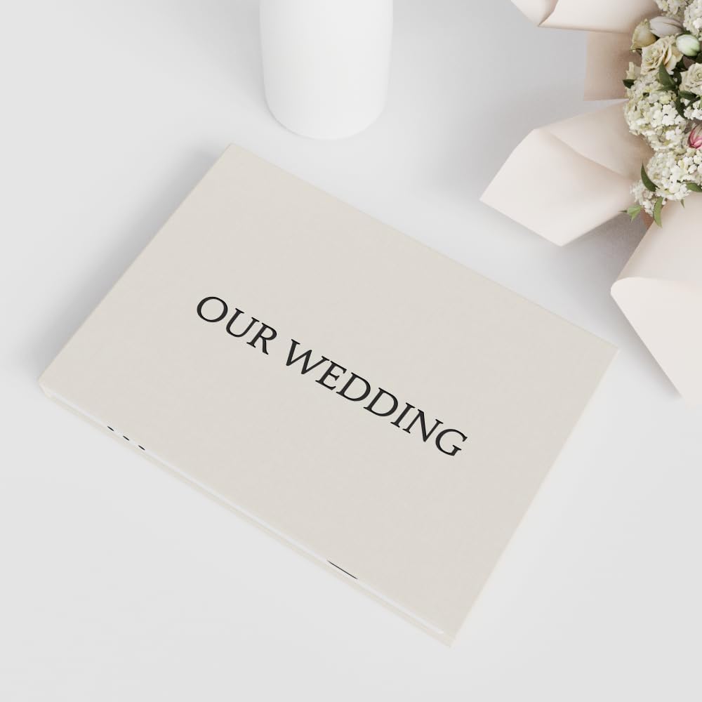 OUR WEDDING - Black Foil Luxury Linen Bound Video Book Album With 7" IPS Display, 4GB Memory & Rechargeable Battery (Up to 3 Hours)