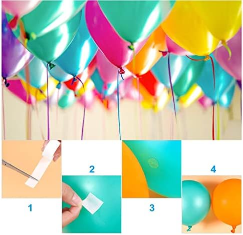 Balloon arch kit and Balloon Garland Kit, 2 Pack Balloon Garland Strips - 2 Pack Balloon Glue Point Dots Stickers - 2 Balloon Tie Tools and 20 Balloon Clips for Ballon Arch kits Party Wedding Birthday