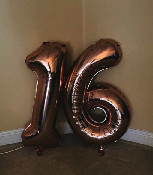 Dark Brown Number 7 Birthday Balloon 40 Inch, Digital Balloons for 7 17 27 70 77 Party Celebration Decorations Supplies, Coffee Brown Mylar Foil Numbers Balloon for Seven Wedding Anniversary