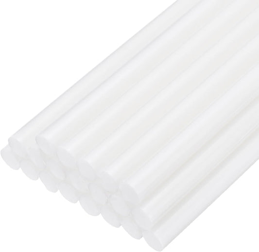 uxcell 20pcs Hot Glue Sticks for Glue Gun 7mm/0.28-inch x 10-inch Mini Hot Melt Adhesive Glue Stick White