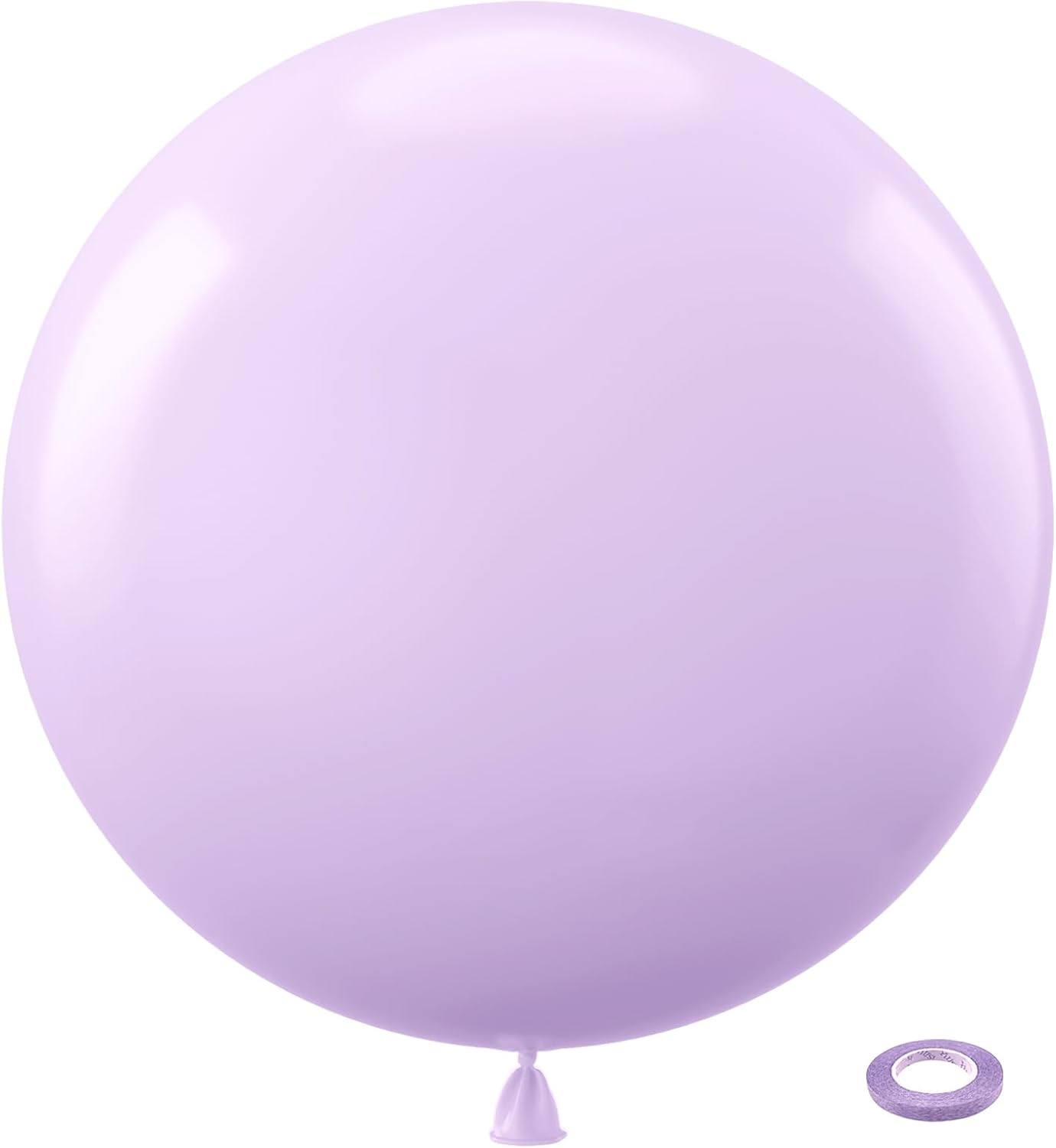 Bezente Pastel Purple Latex Party Balloons - 8 Pack 36 inch Large Thick Lavender Light Purple Lilac Balloons for Bridal Shower Gender Reveal Wedding Graduate Party Decorations