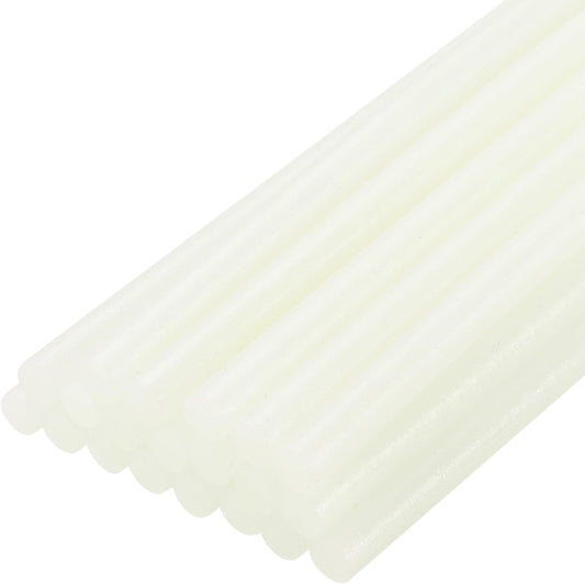 uxcell 20pcs Hot Glue Sticks for Glue Gun 11mm/0.43-inch x 8-inch Mini Hot Melt Adhesive Glue Stick Glitter White