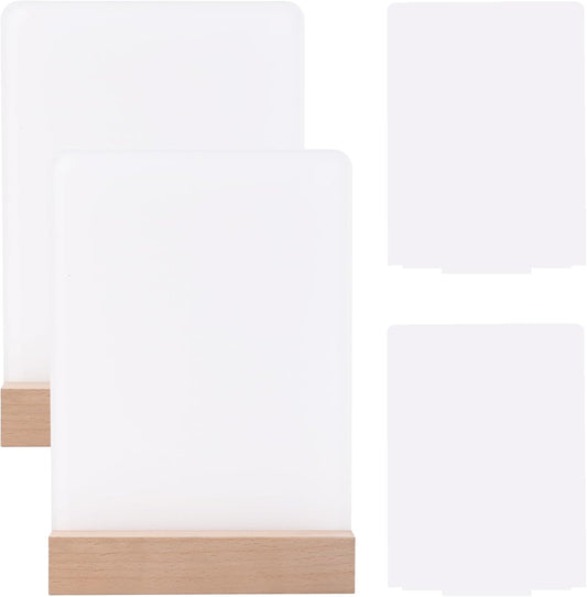 6" x 8"- 4 pcs Acrylic 2 pcs Frame Sublimation LED Acrylic Photo Frames Night Lights Blanks Heart Shape,with Warm Color Light with Wood Stand for Heat Press Machine Printing