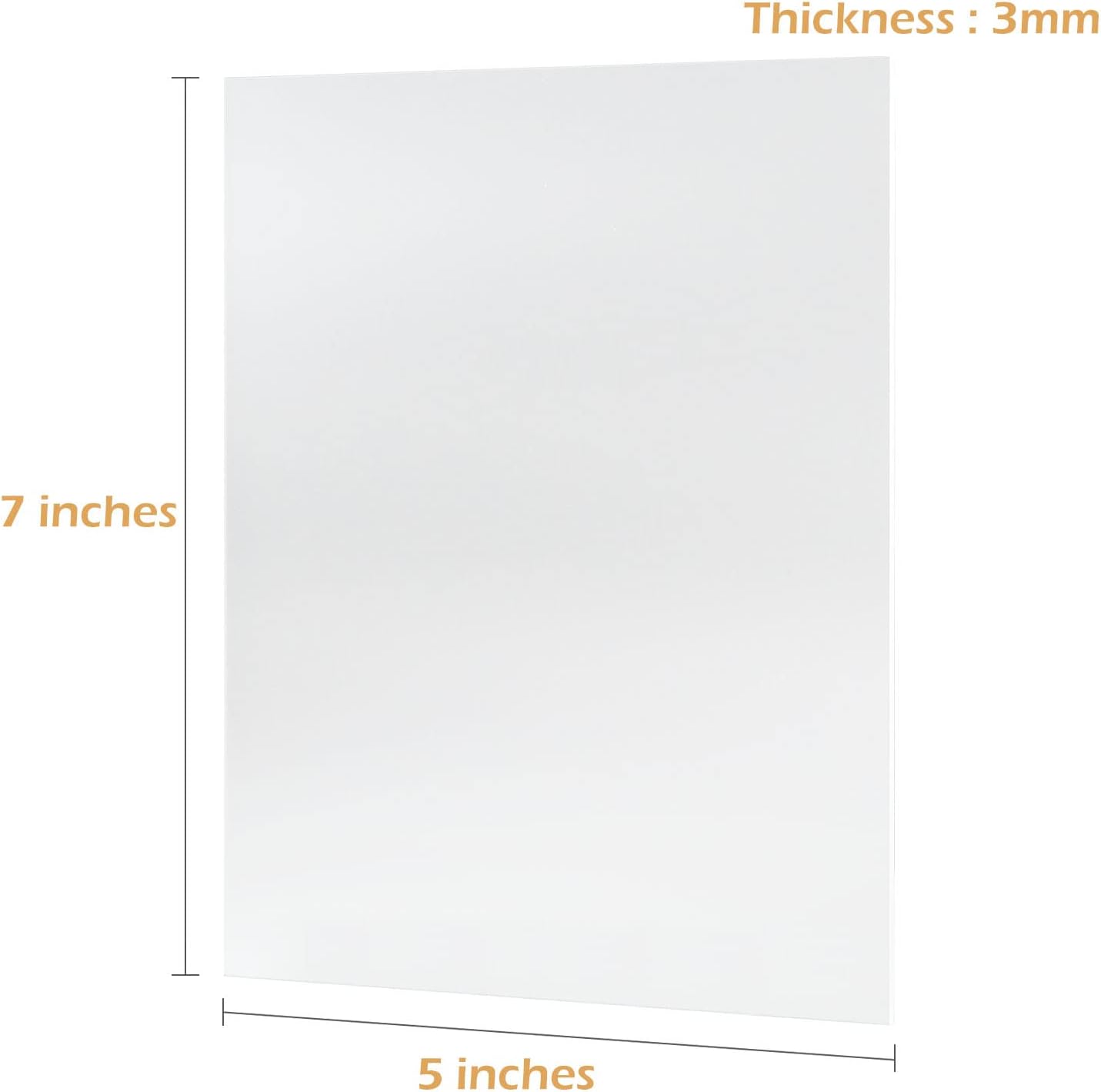 20 Pack Frosted Acrylic Sign Blank for Table Numbers, 5 x 7 Inch Acrylic Blank Frosted Sheet Sign 1/8 inch Thick, Use for DIY Wedding Table Signs, Wood Stand NOT Included