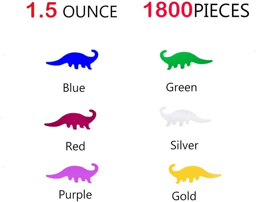 Confetti Dinosaur Confetti Table Metallic Foil Scatter Dino Baby Shower Birthday Theme Party Celebrations Table Decoration Arts Crafts DIY for Little Kids Children Girl Party Favor(Dinosaur)
