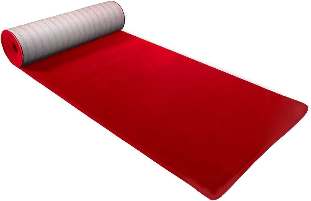 BANNER BUZZ Hollywood Red Carpet Runner – Premium Non-Slip 4x15 ft Aisle Rug for Weddings, Parties, and Events – Ideal for Step and Repeat Backdrop Event Decoration