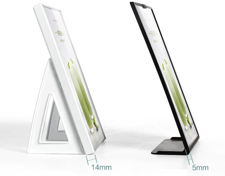 ABS Plastic Sign Holder，Menu Displays L Shape Sign Stand Vertical/Horizontal Use (Black A4 210×297mm/8.27×11.69inches)