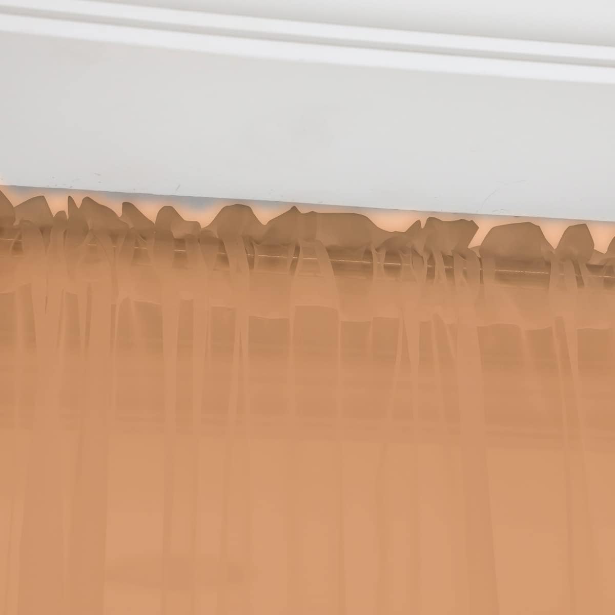 Window Brown Sheer Curtains 72 Inches Long 2 Panels Sheer Curtain Basic Rod Pocket Panel for Bedroom Children Living Room Yard Kitchen (Brown, 52" W x 72" L | 2 pcs)