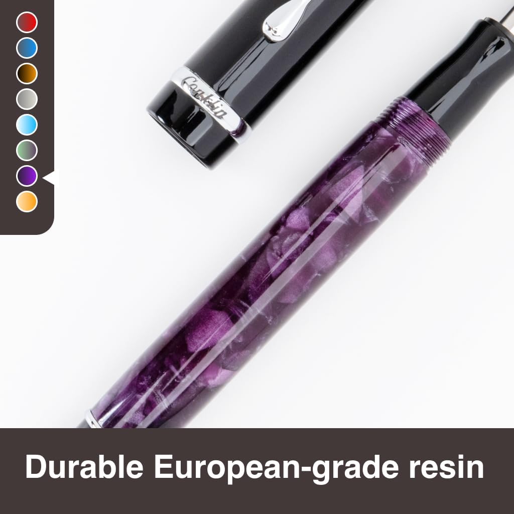 Conklin Duragraph Fountain Pen Purple Nights - Broad Nib, Elegant Writing Instrument with Rich Purple Finish