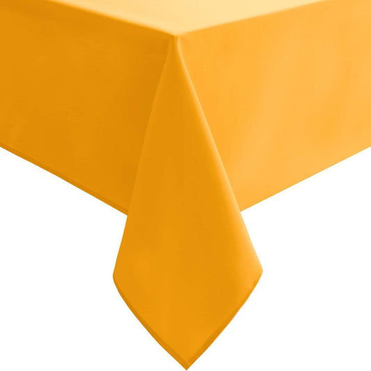 Hiasan Tablecloth for Rectangle Tables - Waterproof and Spillproof Washable Fabric Table Cloth for Dining Room Kitchen Party, 60 x 120 Inch, Orange Yellow