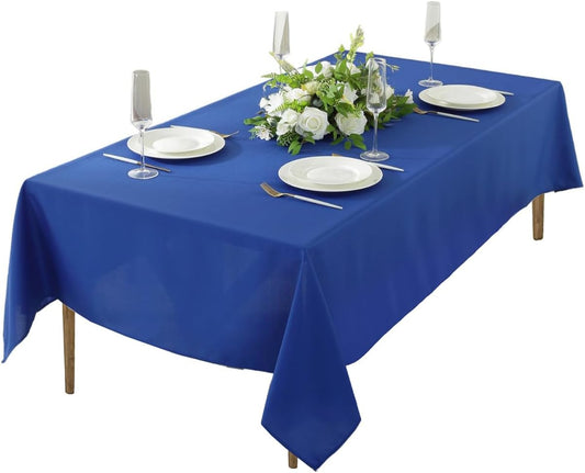 Craft And Party Rectangle Tablecloth, 70 x 108 Inch Royal Blue Tablecloth, Polyester Fabric Washable Table Cloth for Home, Party, Wedding or Restaurant Use.