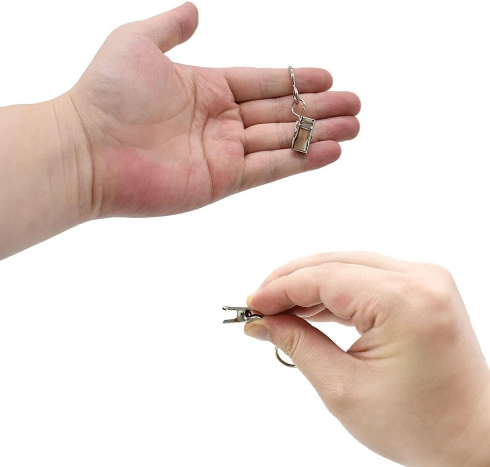 50 Pack Curtain Clip String Hanger Outdoor Indoor Photo Hook Stainless Steel Hook Silver (Silver)