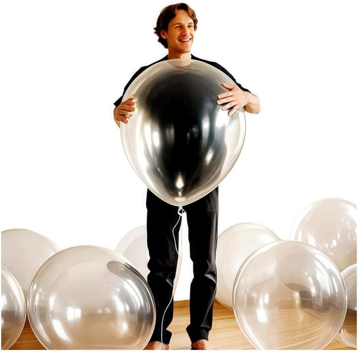 50 Pack Clear Balloons 24 Inch Clear Latex Balloon - Stunning and Versatile Decorations for Any Occasion