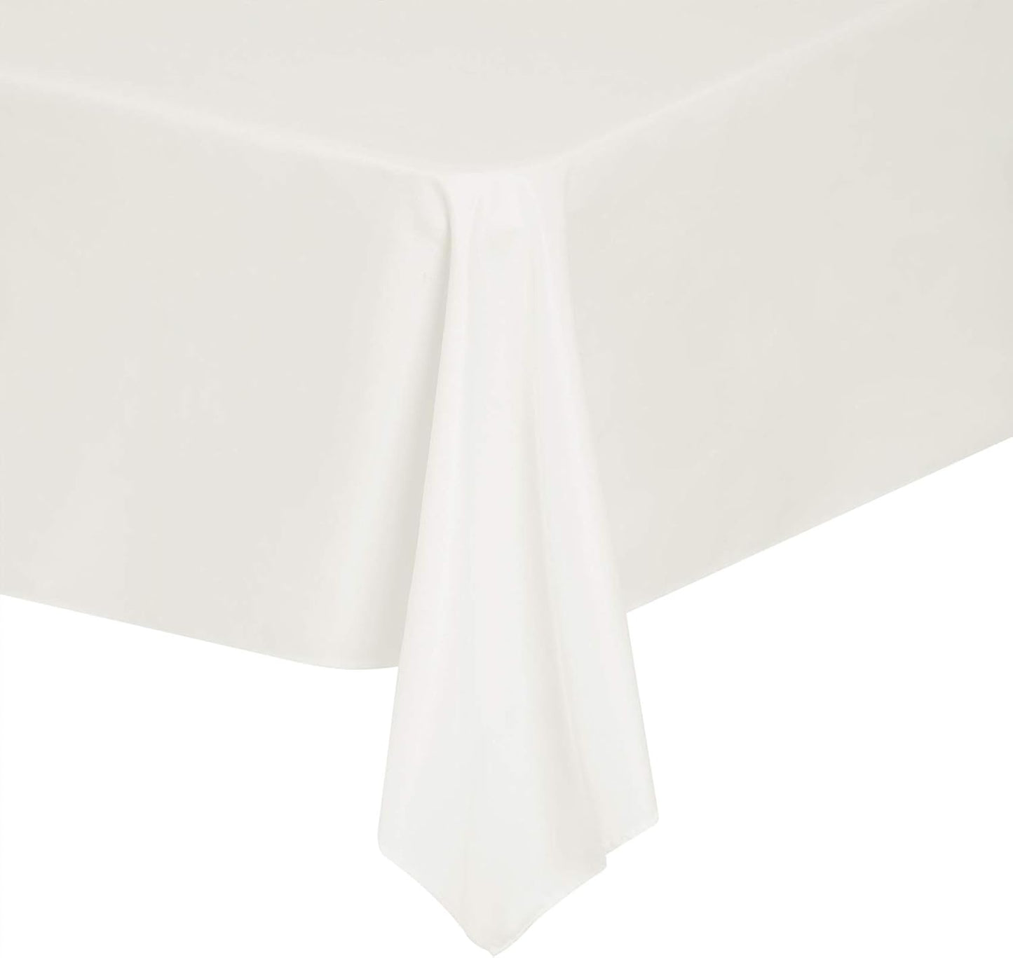 Rectangle Tablecloth 60x102 inch Washable Polyester Fabric Table Cloth for Wedding Party Dining Banquet Decoration（60x102, Ivory）