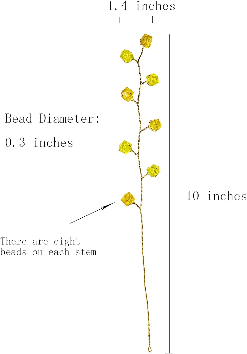 16PCS Crystal Artificial Flowers Bouquets Handmade Acrylic Flower Branches Fake Beaded Baby Breath Floral Crafts for Wedding Party Home Decor