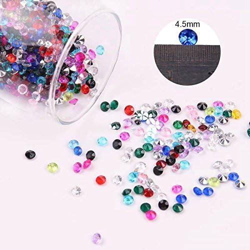 10000 pcs/Pack Wedding Table Scatter Confetti Crystals Acrylic Diamonds Vase Fillers 4.5 mm Rhinestones for Wedding, Bridal Shower, Vase Beads Decorations (Orange)