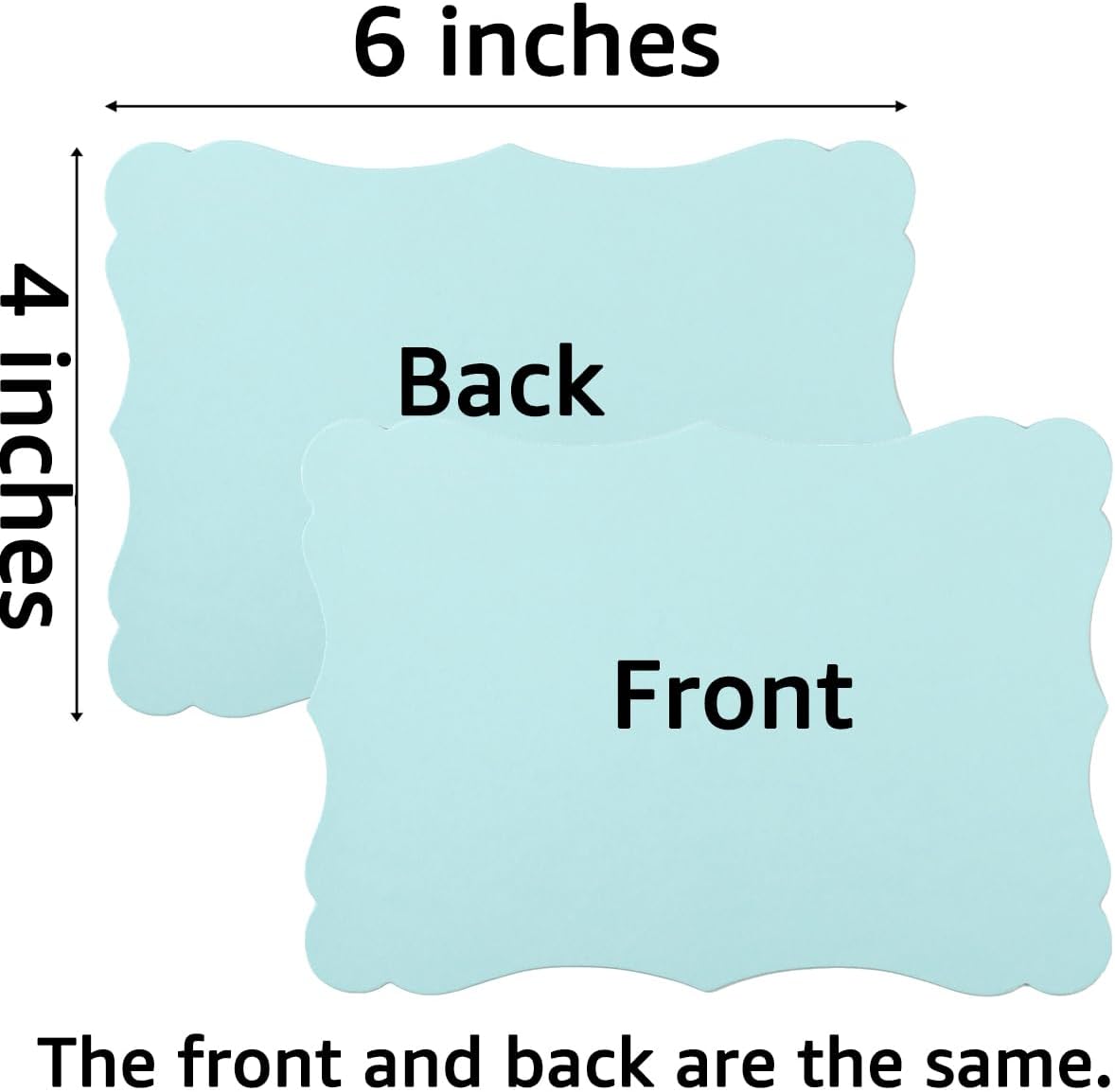 50 Pack Blank Kraft Cards Cardstock Thick Paper Brown Greeting Cards for DIY Gift Card Menus, Baby Shower and Wedding Invitations (Blue, 5 Colors, 4x6IN)