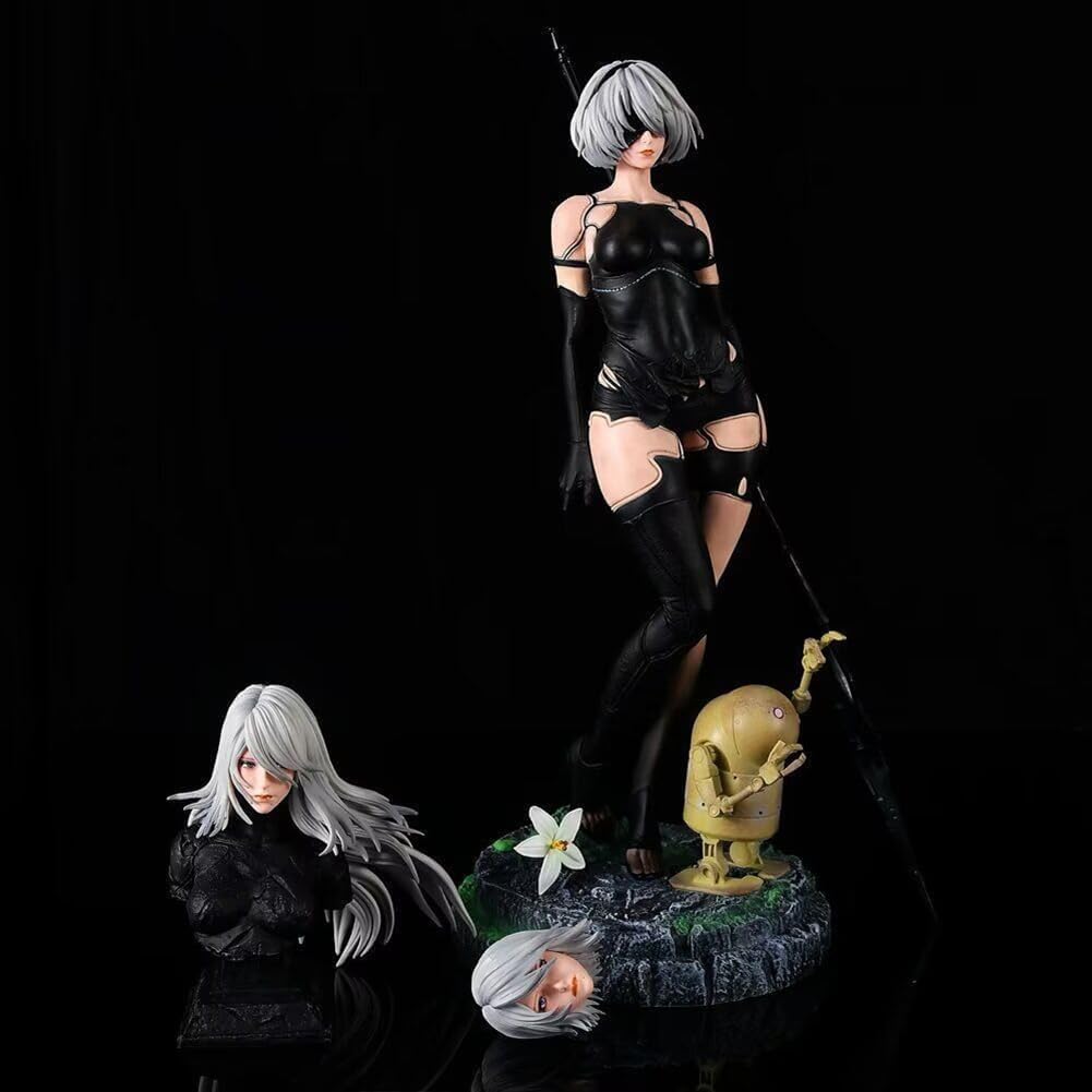 A2yorha Action Figure Anime Game Girl Figure No.2 Type A Interchangeable Head Model PVC A2automata Figurine Handmade Statue Collectible Gifts 48CM