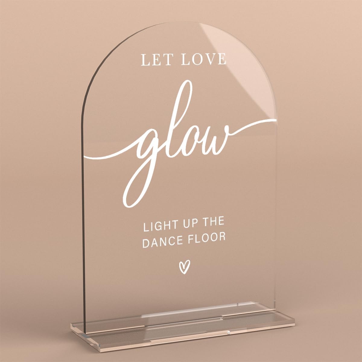 Acrylic Wedding Sign Let Love Glow Sign for Wedding Wedding Signs for Ceremony Modern Calligraphy Arch Acrylic Table Top Sign for Wedding Reception and Event Party Table