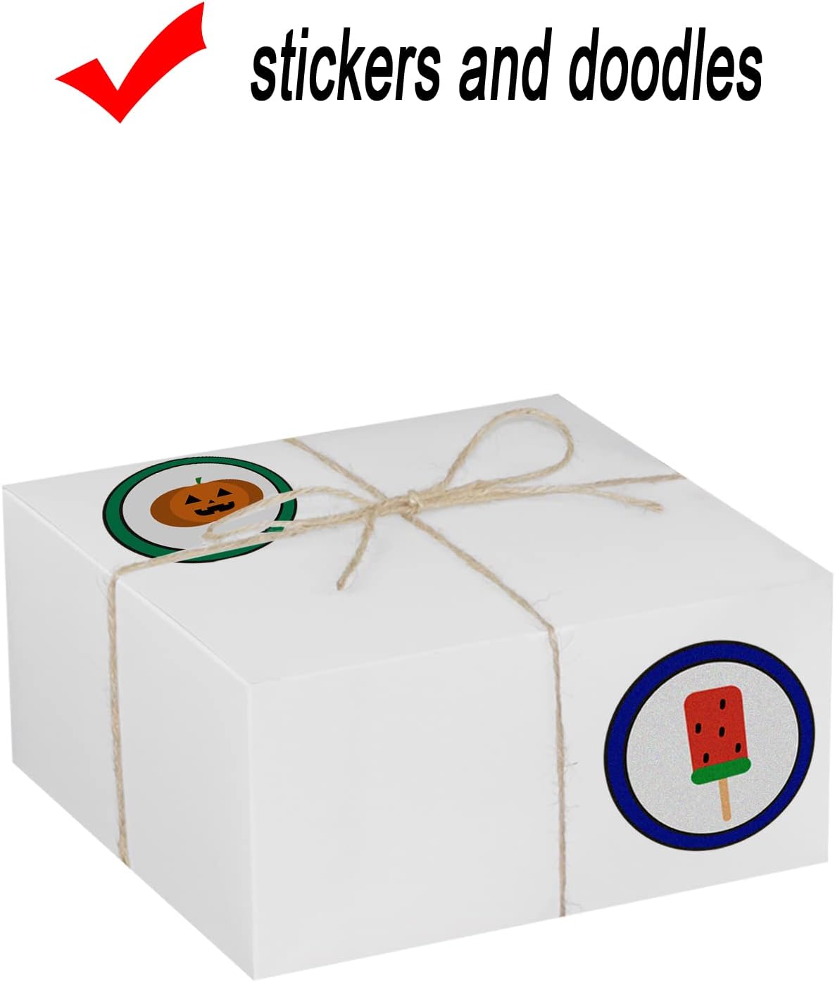 Xxcxpark 16 PCS White Gift Boxes 8x8x4 Inches, Decorative Party Favor Kraft Paper Gift Packaging Box with Lid for DIY Crafting, Cube, Cupcake, Kraft Present Boxes for Birthday, Wedding