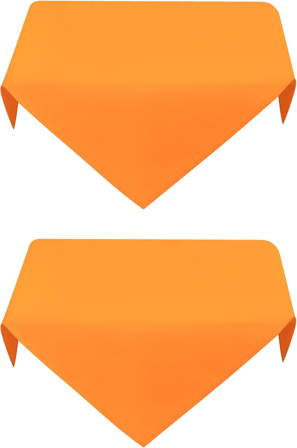 2 Pack Small Square Table Cloth 24X24 Inch Orange Washable Fabric Tablecloth Polyester Solid Table Cover for Night Stand End Table Side Table Outdoor Indoor