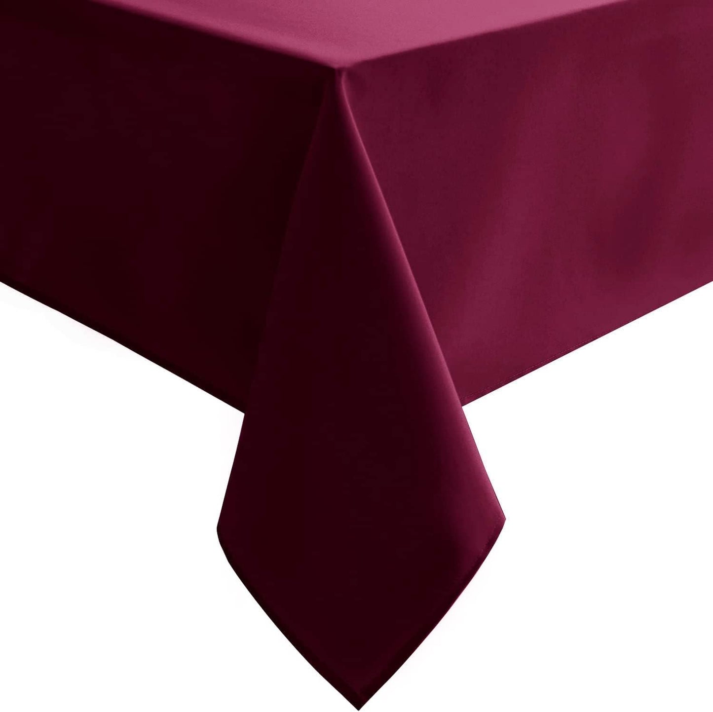 Hiasan Burgundy Tablecloth for Rectangle Tables - Waterproof and Spillproof Washable Fabric Table Cloth for Dining Room Kitchen Party, 60 x 120 Inch